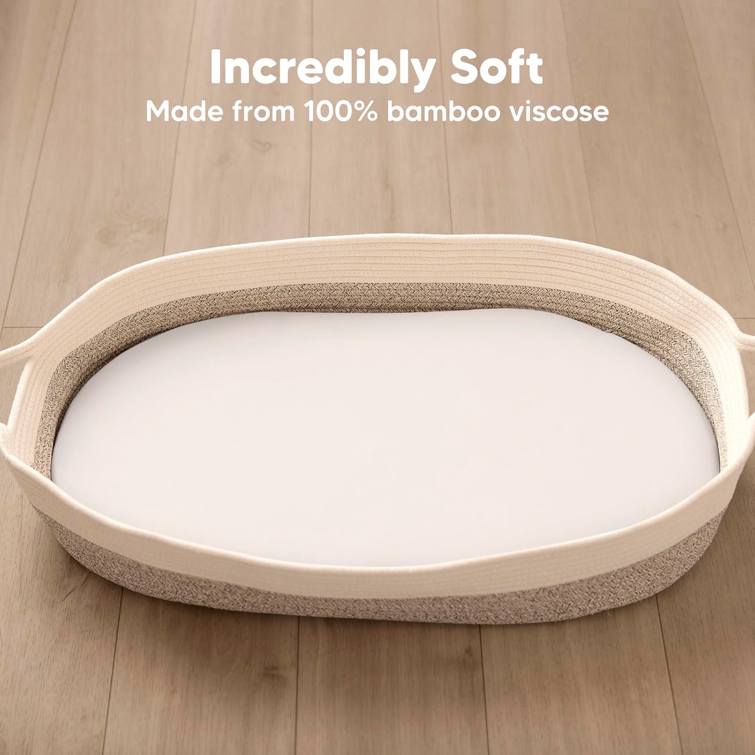 Skiennix Baby Bassinet Sheets - Soft Viscose Bamboo Fitted Sheets | 33x17, 2-Pack, Compatible with Halo & Graco