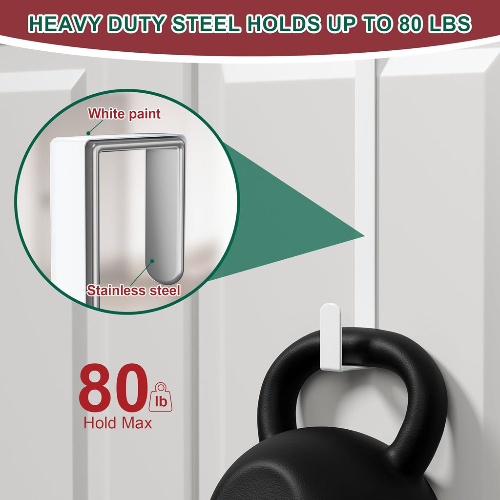 Reversible Wreath Hanger by [Brand Name] - Heavy Duty Steel Over The Door Hook | Fits Most Doors Up to 1-3/4”