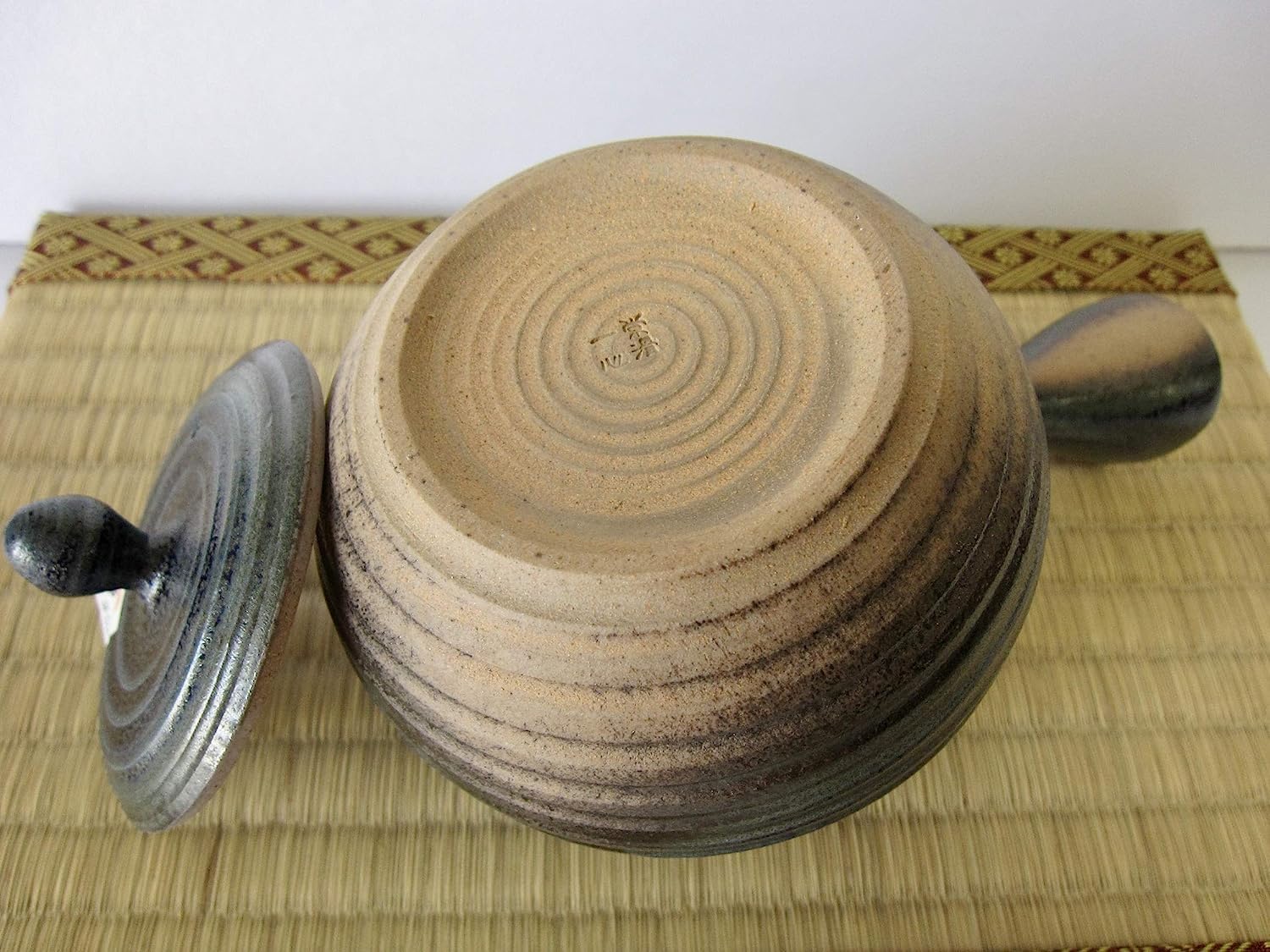 Yamakiikai Y238 Tokoname Ware Isshin Saku Round Teapot, 12.2 fl oz (360 ml), Ash Glazed Wheeler