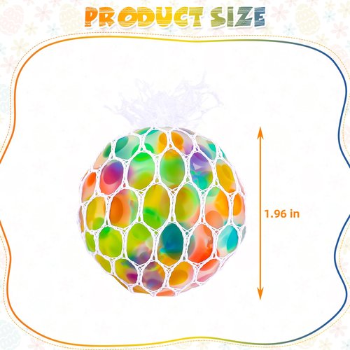Wsorik 28Pack Stress Relief Balls for Easter Eggs Fillers, Fidget Toy Squeeze Sensory Squishy Balls for Easter Eggs Hunt Easter Basket Stuffers Party Favors Prizes