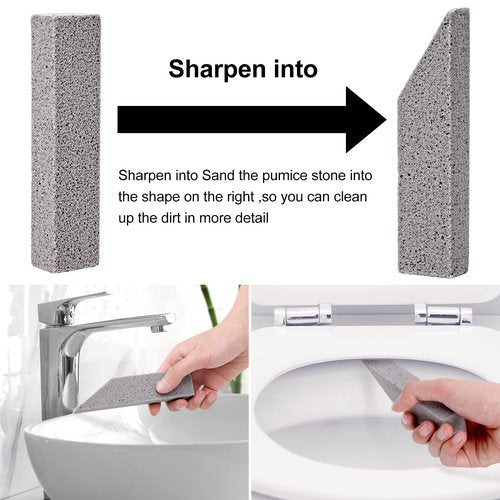 HongWay 10 Pack Pumice Stone for Cleaning, Pumice Stone for Toilet Cleaning Bowl Stick, Heavy Duty Strong Pumice Cleaning Bar for Bathtubs, Kitchen Sink, Grill, Household (5.9 x 1.4 x 0.9 Inches)