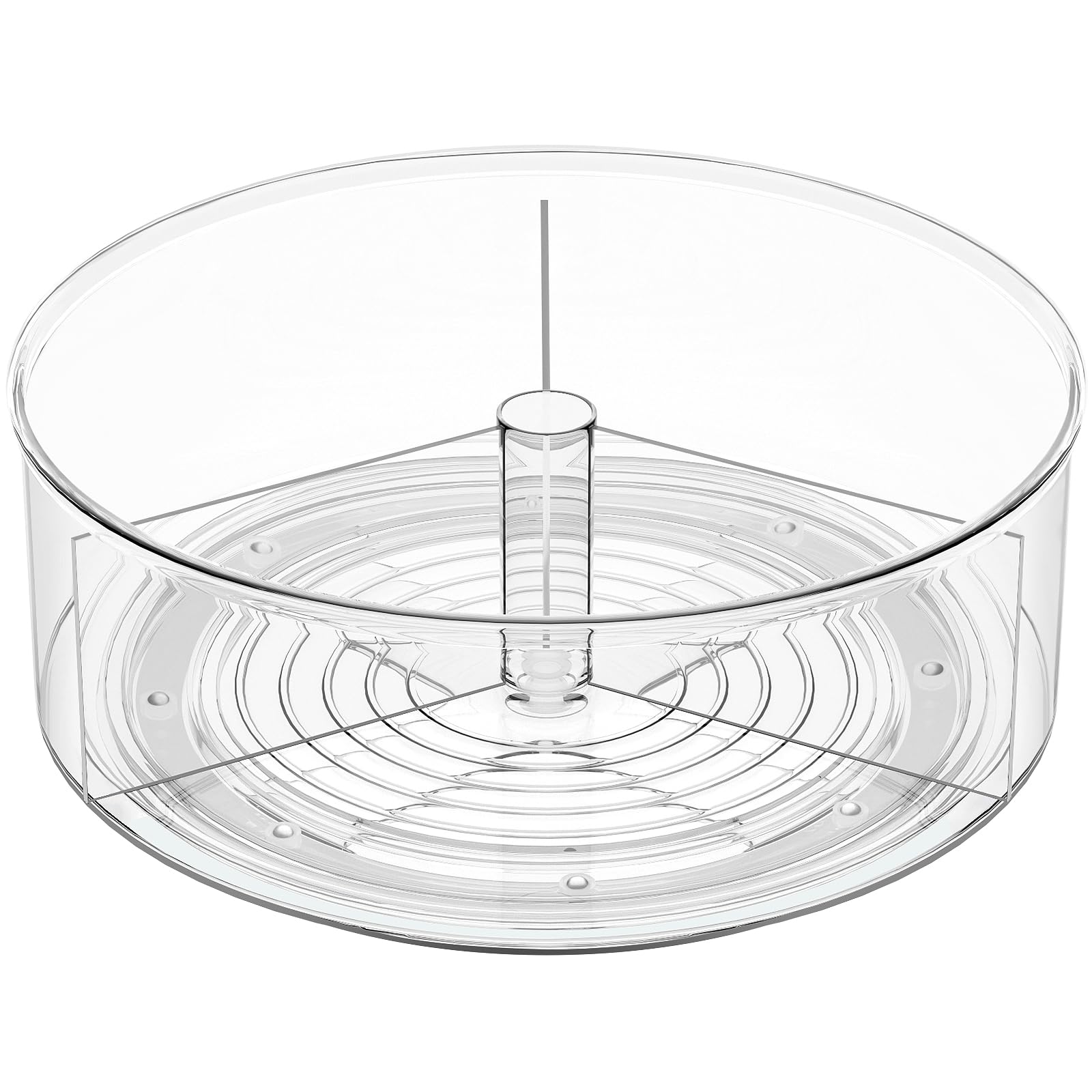 Divided Drink Packet Organizer, Largr Rotating Clear Lazy Susan Turntable for Powdered Drink Mix, Water Drink Packet Holder, Water Flavor Packet, Coffee, Tea – Space-Saving Countertop Organizer