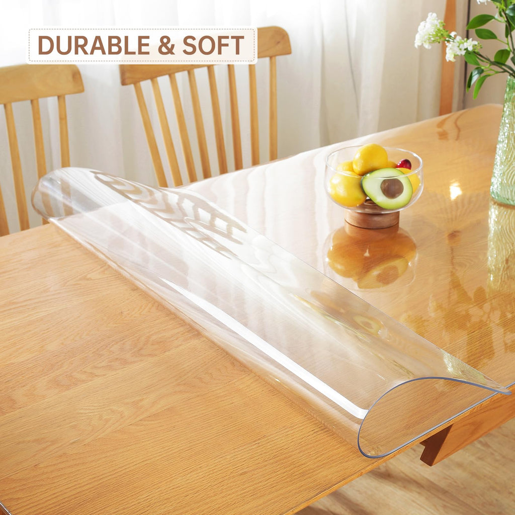 Warmstar Clear Table Protector, 2mm Thick, 42x120Inch Table Cover, Desk Mat for Coffee Table, Writing Desk, Dining Room