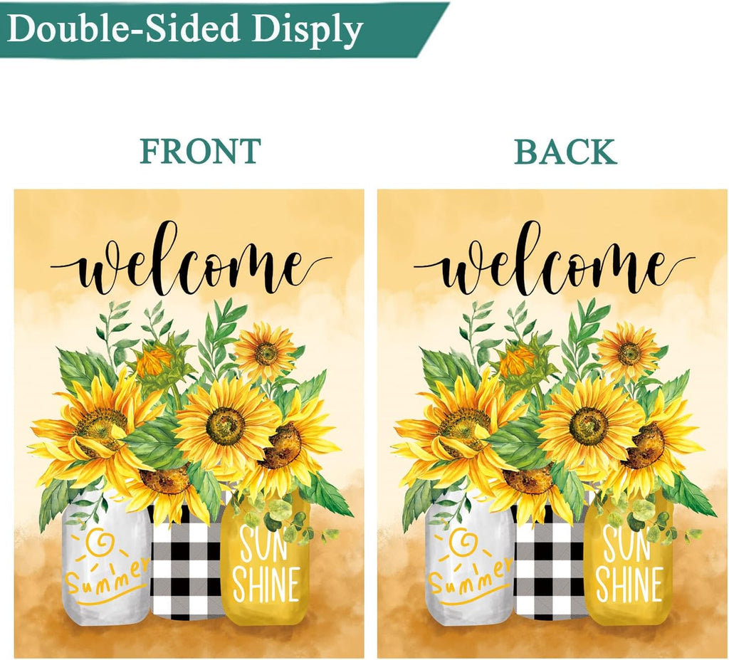 Seasonal Garden Flags by [Brand Name] - Set of 12 Double-Sided 12x18 Inch Outdoor Yard Flags for All Seasons
