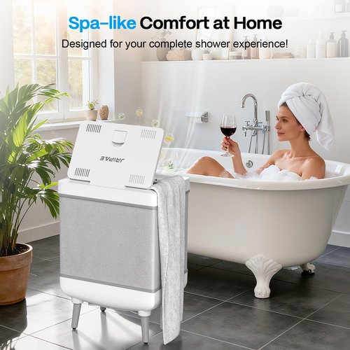 Jripae 35L Towel Warmers for Bathroom, Foldable Towel Warmer, Bucket Hot Towel Warmer Spa with Dryer, Delay Timer & Dry/Heat Modes - Fits Robe, Blanket or Large Towels, PJ's