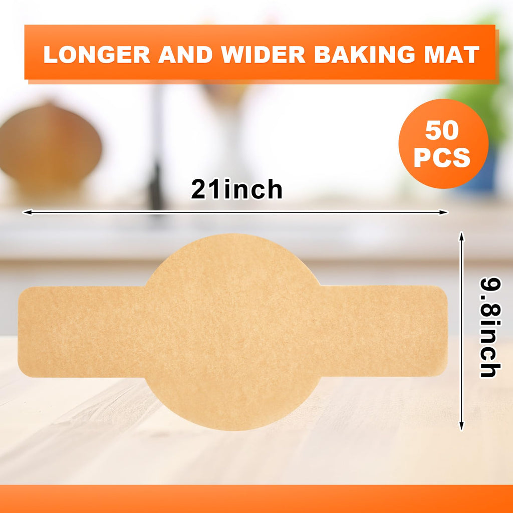 Marspark 50 Pcs Parchment Paper for Sourdough Baking, Bread Sling - Dutch Oven Liner, Pre-Cut Parchment Baking Supplies for Easy Dough Transfer (Round)