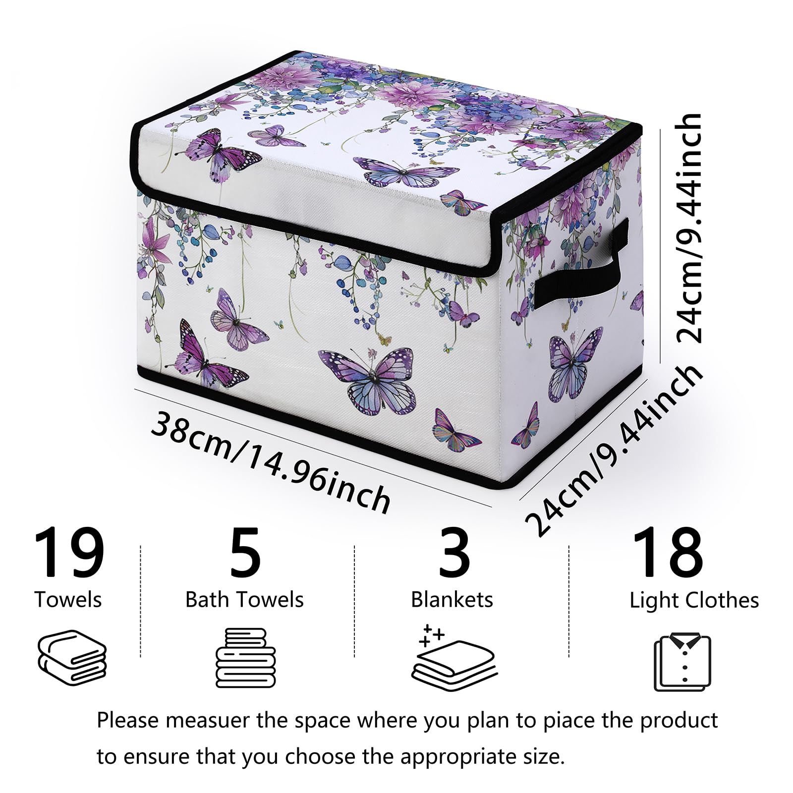 Dawuyu Stackable Clothes Storage Bins with Lids,Closet Organizers Fabric Box for Home and Office,Blanket Clothes Organizers,Under Bed Storage Containers 3 Pack.