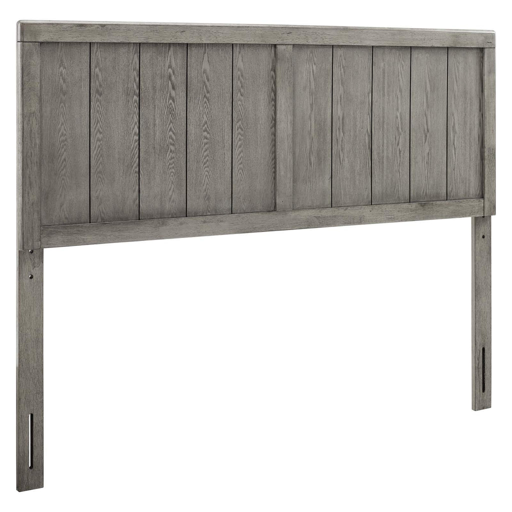 Modway MOD-6216-GRY Robbie Twin Wood Headboard, Gray