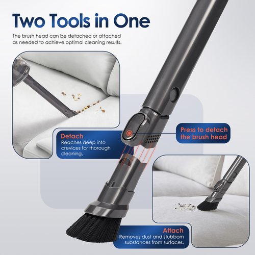 Kuflant Extendable Flexible Crevice Tool Vacuum Attachments, 971433-01 Quick Release Slim Nozzle Attachment Compatible with Dyson V15 V12 V11 V10 V9 V8 V7 Gen5 G5 Vacuum Cleaner