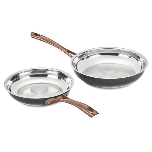 Cuisinart 2-Piece Matte Black Elegance Skillet Set, Includes 8" and 10" Skillets