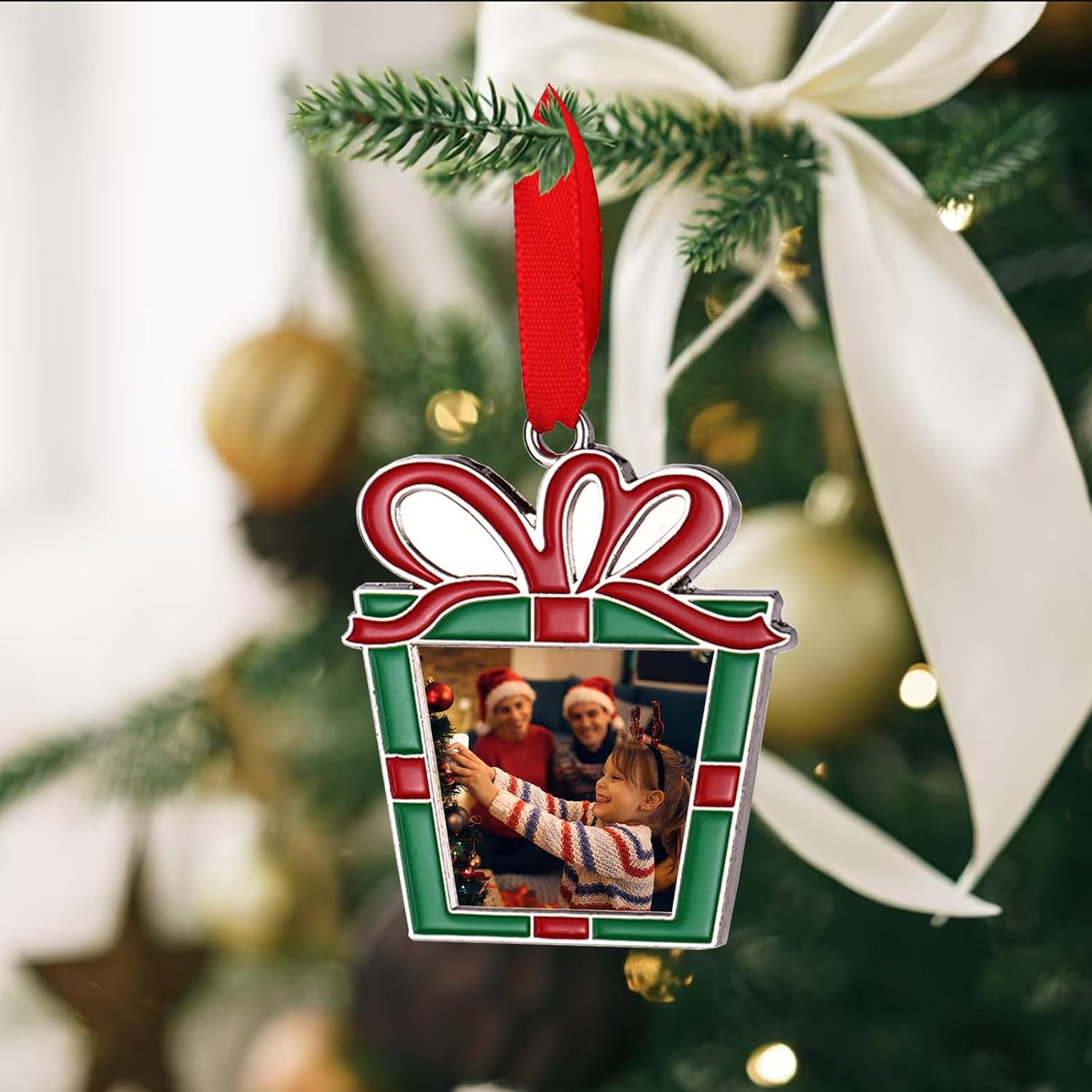 Personalized Christmas Ornaments 2025 | Custom Metal Tree Decor with Photo & Text - Perfect Gift