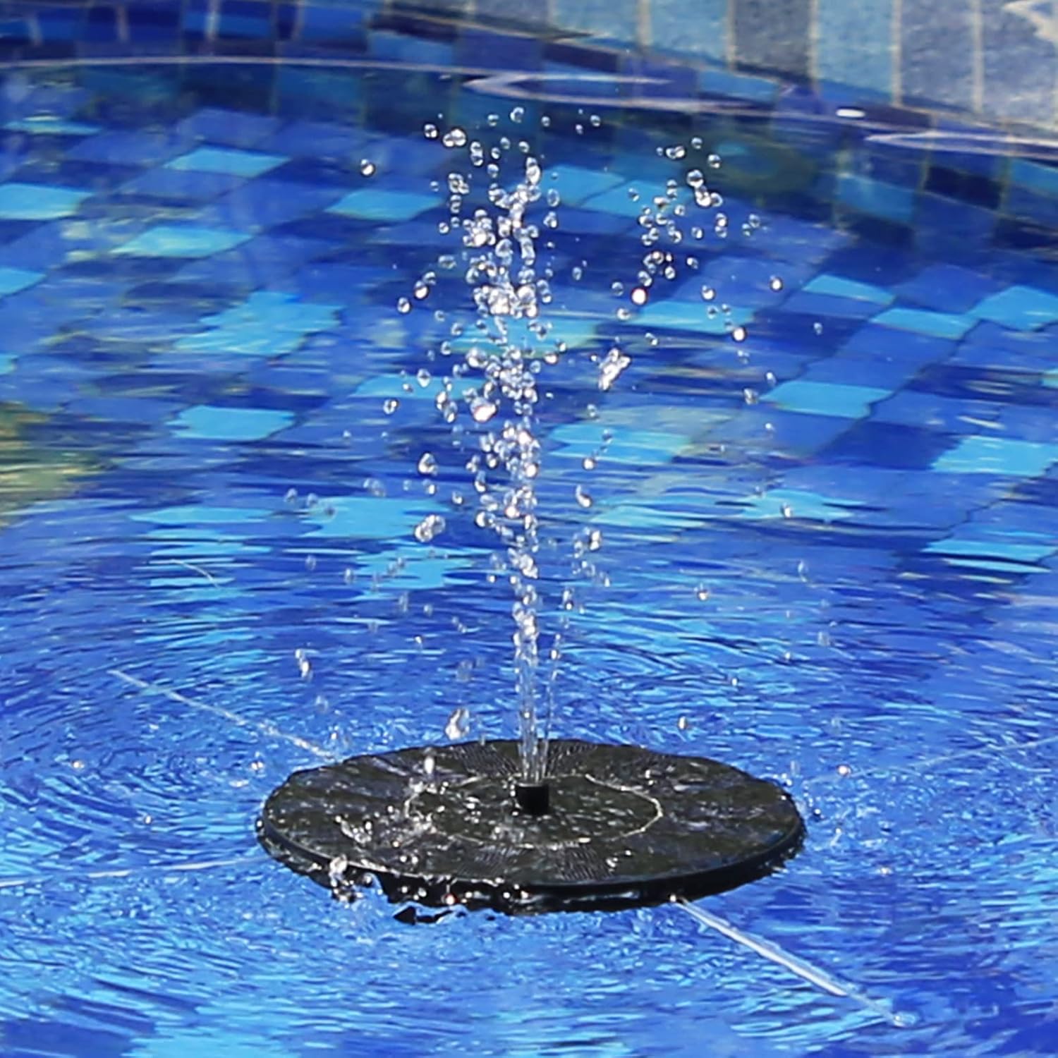 AISITIN Solar Bird Bath Fountain Pump - 2.5W Solar Powered Water Pump with 6 Nozzles | Perfect for Gardens, Ponds, and Aquariums