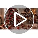 Brown Velvet Christmas Ornaments Set - 46 Shatterproof Holiday Decor