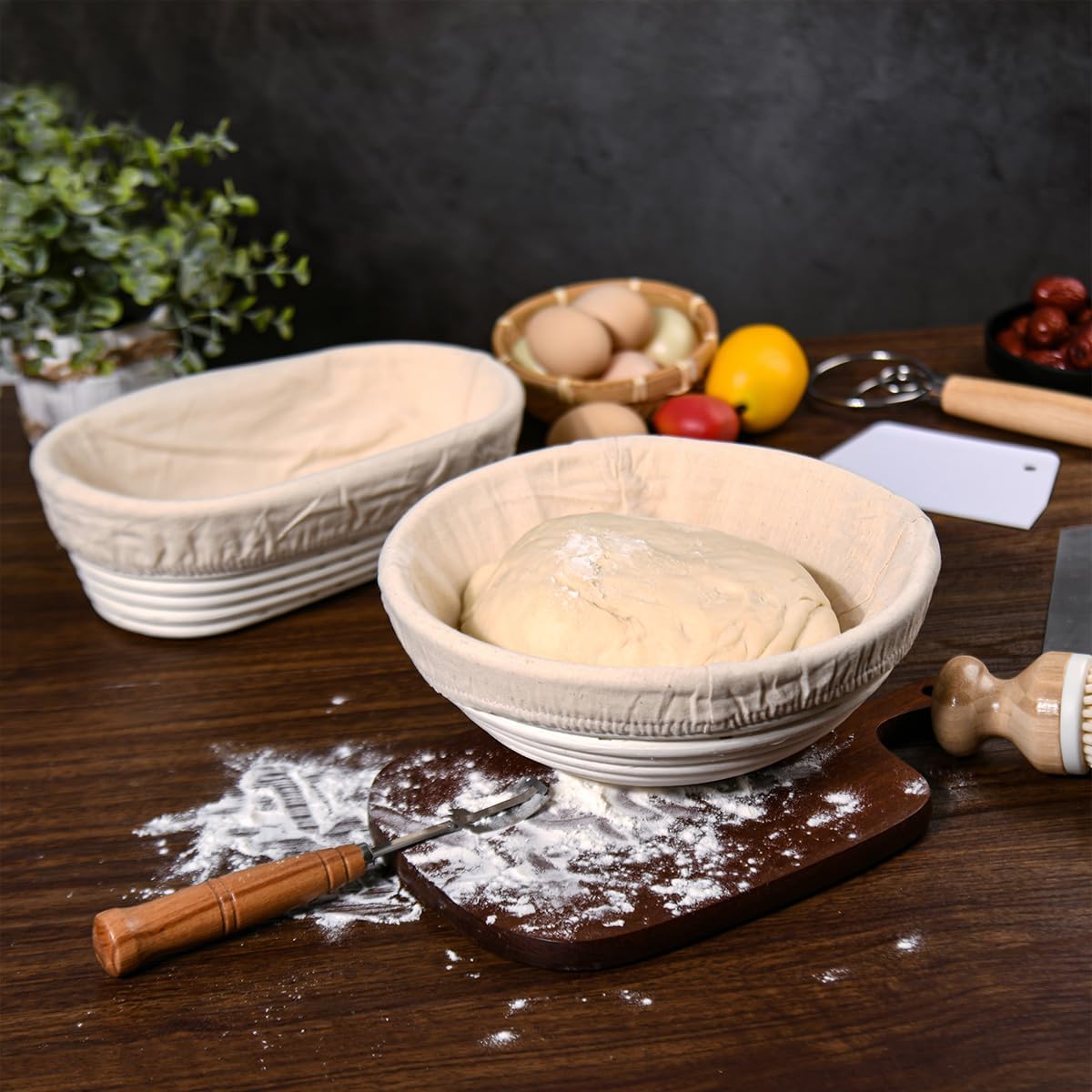 Saint Germain Bakery Premium Round Bread Banneton Basket - Ideal Proofing Basket for Artisan Bread (10 Inch)