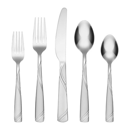 Cambridge 422340CBW2T Tabitha Sand 40-Piece Flatware Set With Caddy