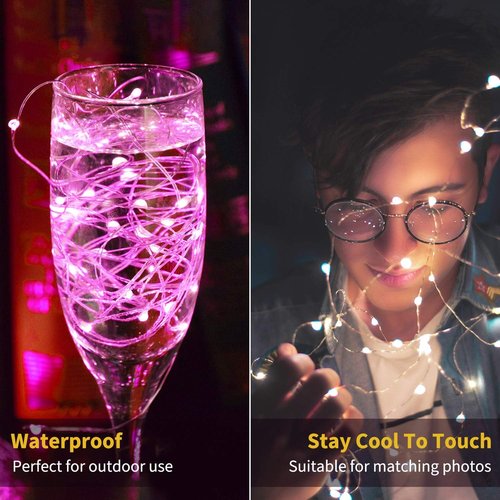 Brightown 12-Pack LED Fairy Lights - Waterproof Multi-Color String Lights for Weddings & Parties | 7 Feet, 20 LEDs