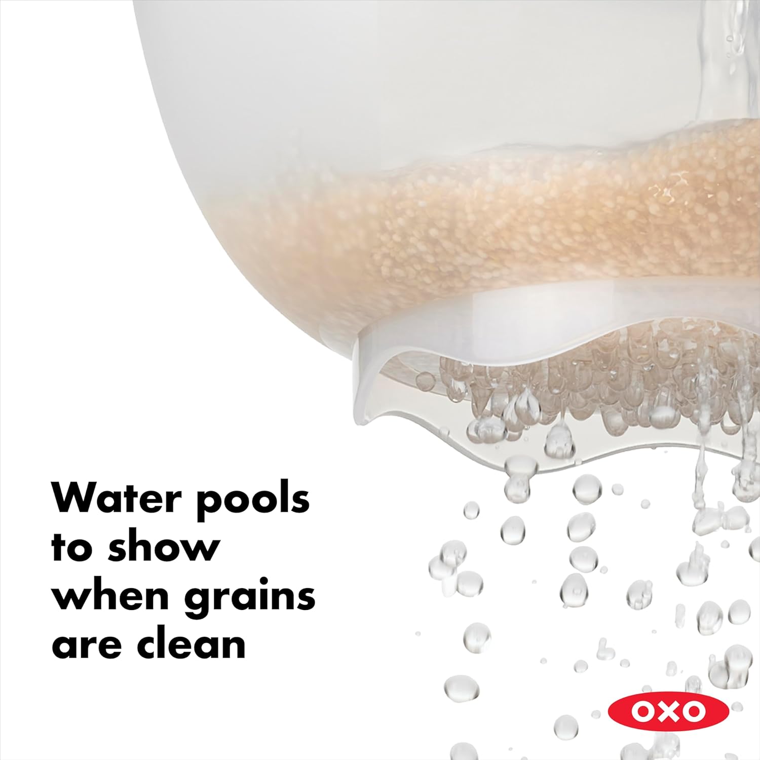 OXO Good Grips Colander - Efficiently Wash Rice & Small Grains | Durable Design for Easy Use