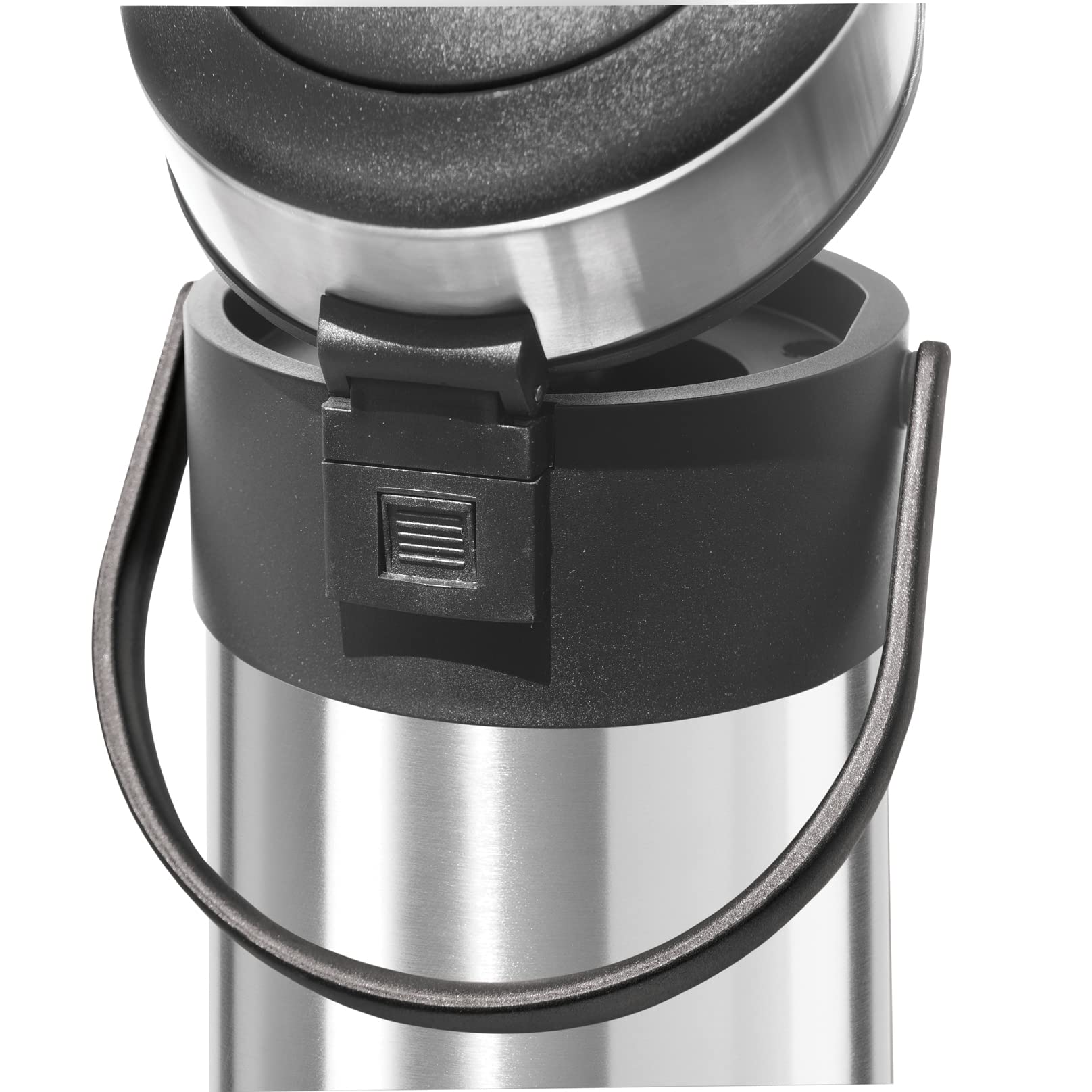 OGGI Airking 102oz Stainless Steel Thermal Coffee Carafe- Vacuum Container w/Lever Action Pump, Insulated Coffee Carafe, Thermos Carafe, Hot Beverage Dispenser, Catering Supplies, 3 Liters