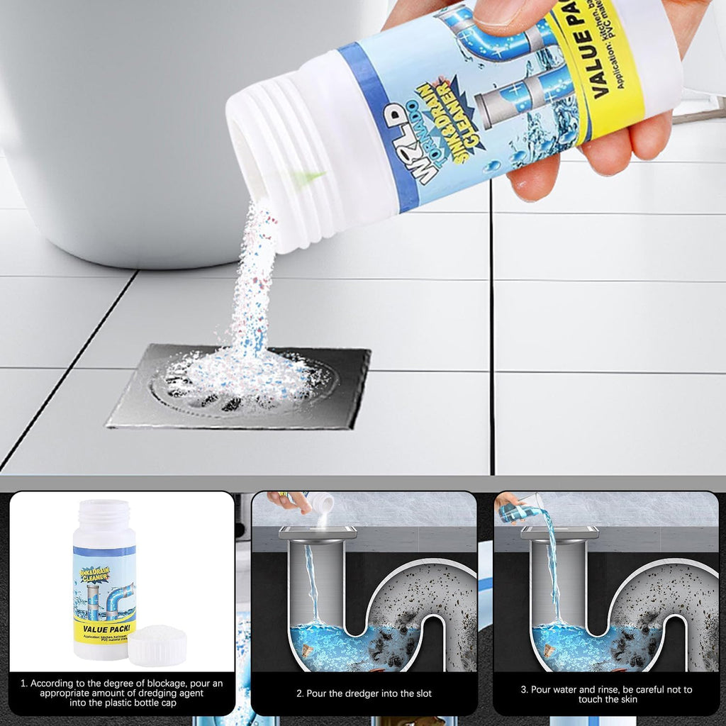 4pc Wild Tornado Pipe Dredge,Powerful Sink Cleaner for Kitchen Toilet Pipeline Quick Cleaning Tool- Wild Tornado Pipe Cleaner