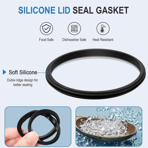 Gasket Replacement for Yeti 30 oz Tumbler Lid, O Ring Rubber Seal Replacement for Yeti 14 oz Mug, 32 oz Tumbler Lid Parts (6 Pack)