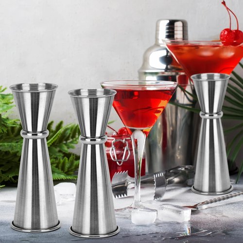 3 Pcs Jigger for Bartending, Double Cocktail Jigger 2 oz 1 oz Stainless Steel Measuring Cup