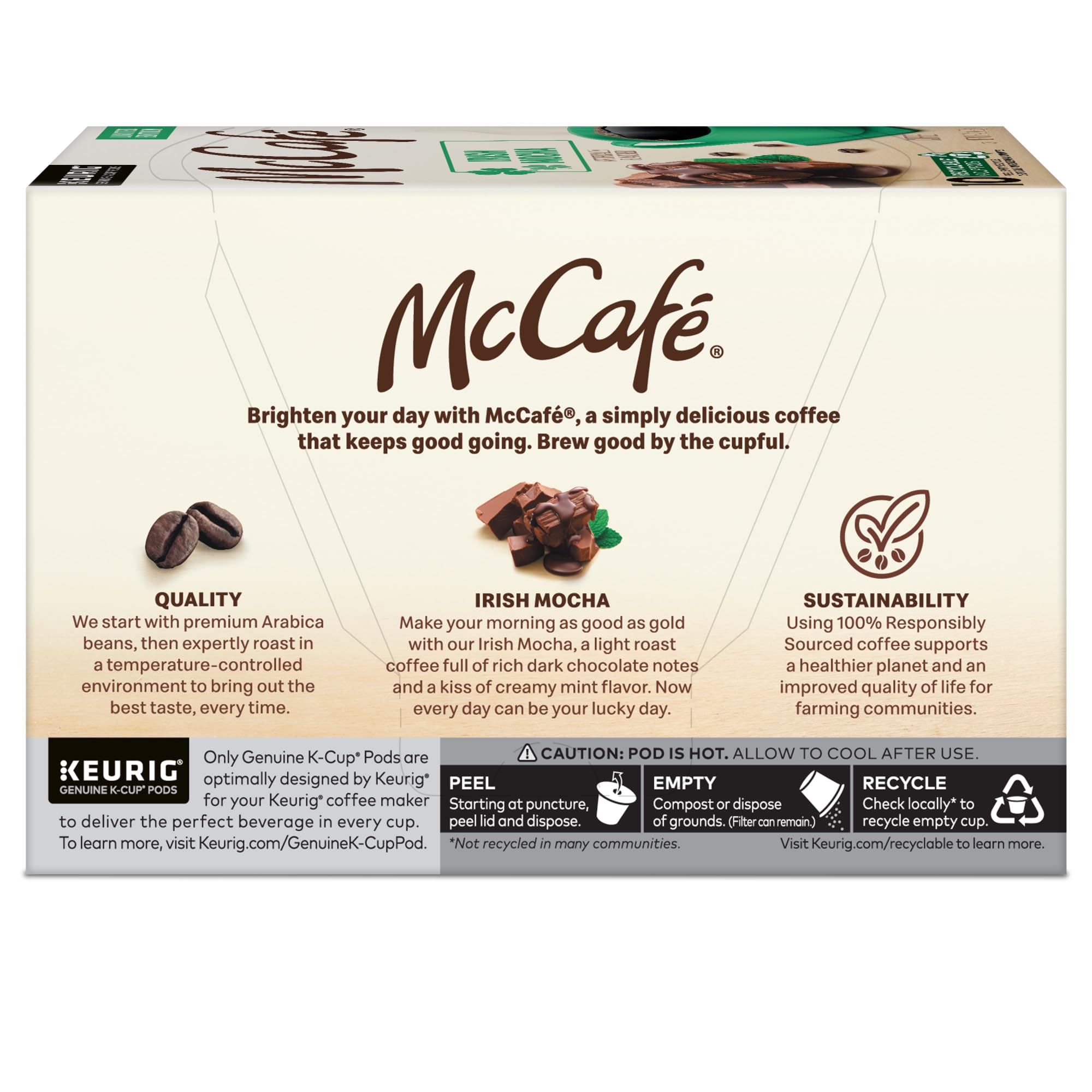 McCafe Irish Mocha Coffee, Single-Serve Keurig K-Cup Pods, 60 Count