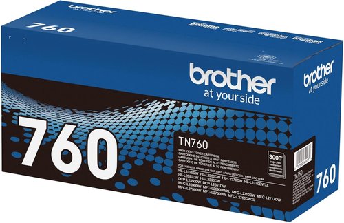 Brother Genuine TN760 High Yield Black Toner Cartridge - Compatible with MFC-L2710DW & More | Pack of 1