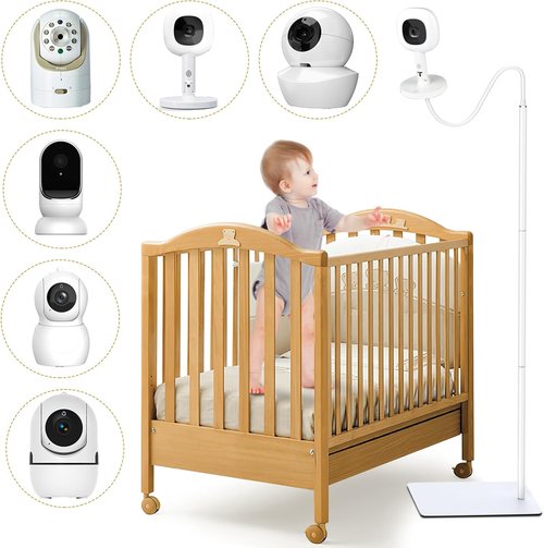 HelloBaby Baby Monitor Floor Stand - Adjustable Height 37.4"-69" | Universal Camera Mount for Nursery Safety