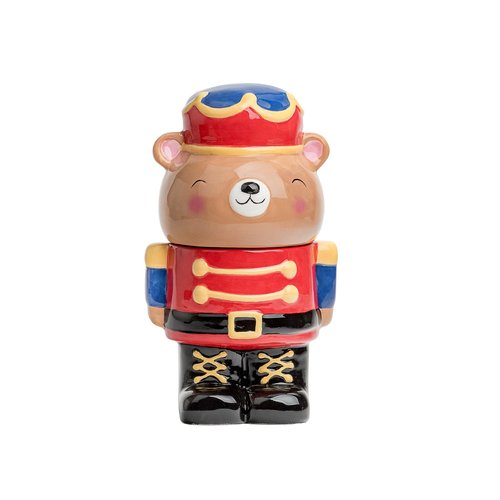 10 Strawberry Street Teddy Nutcracker Canister