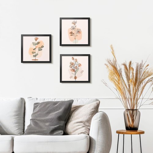 LaVie Home 8x8 Picture Frame - Classic Black Wall Display Frame with HD Plexiglas | Vertical & Horizontal Use