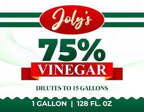 Joly's 75% Vinegar Extra Strong- 1 Gallon - Concentrated Acetic Acid - All Natural Multipurpose-Vinegar for cleaning and Home use-128oz