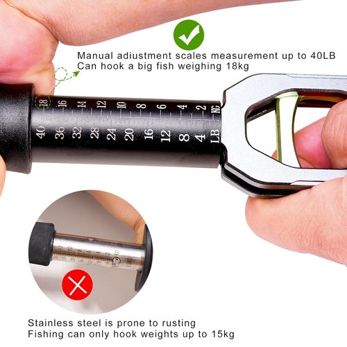 **Fish Lip Gripper | Professional Aluminium Alloy Fish Holder with 40 lb Weight Scale & 360° Rotation**