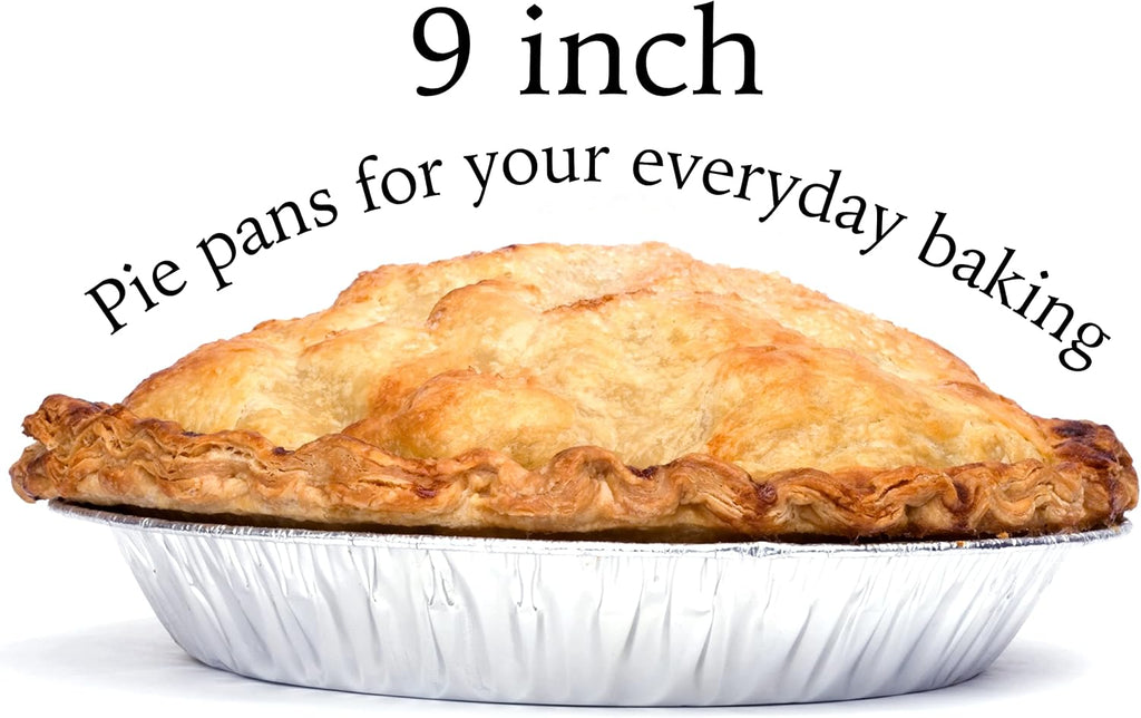 Aluminum Foil Pie Tins - 25 Pack Disposable Baking Pans | Round & Freezer Safe for Quiche, Tarts, Pies