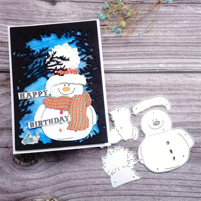 Metal Die Cuts for Scrapbooking and Card Making - Snowman Snowflake Flower Leaf