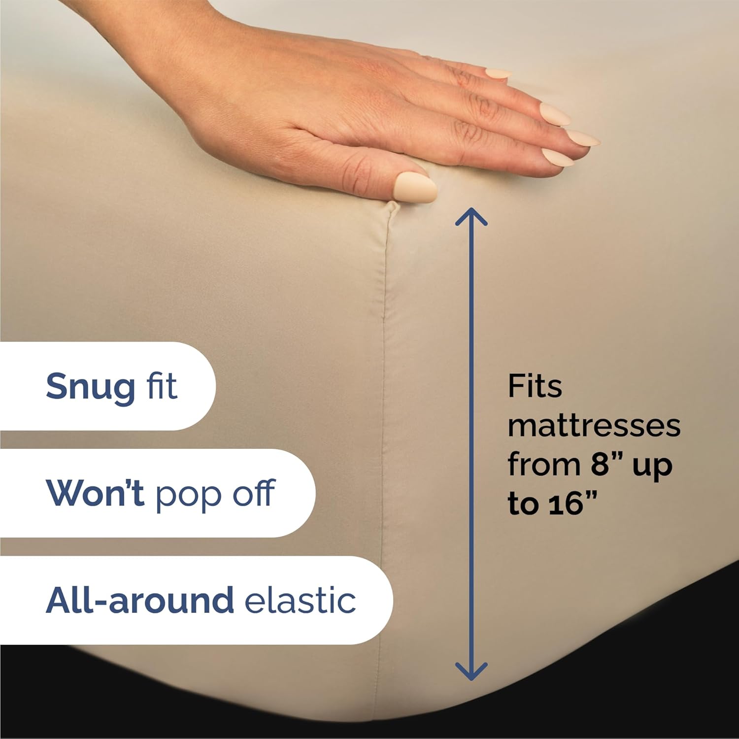 Queen Size Sheet Set by [Brand Name] - Comfy, Breathable & Cooling Luxury Bedding - Deep Pockets, Ultra-Soft, Wrinkle-Free - Oeko-Tex Certified - Cream