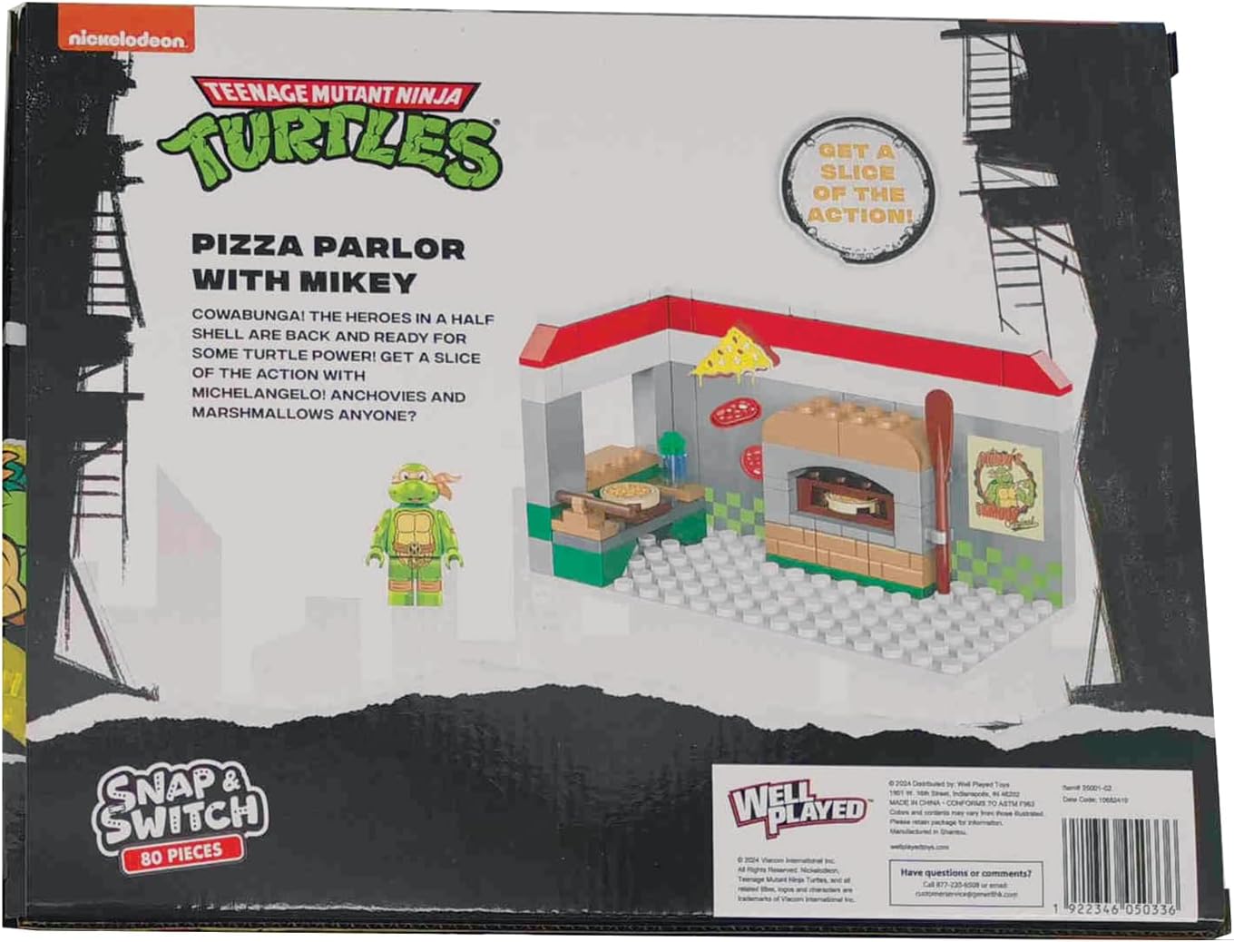 Teenage Mutant Ninja Turtles Snap & Switch Pizza Parlor Playset - Buildable Toy for Creative Fun - Ages 6+