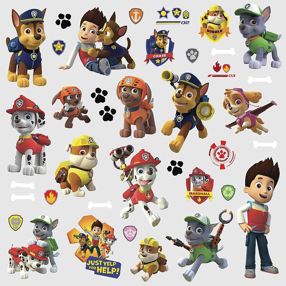 RoomMates Paw Patrol Wall Decals - Peel and Stick Design | 10 Inch x 18 Inch Size