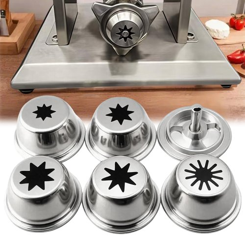 5 Piece Spanish Churro Maker Filling Nozzles Attachment Hollow Stainless Steel Molds Replacement Parts for Churro Machine