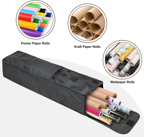 Christmas Wrapping Paper Storage - 30 Inch Organizer for 9 Standard Rolls | Durable 600D Fabric