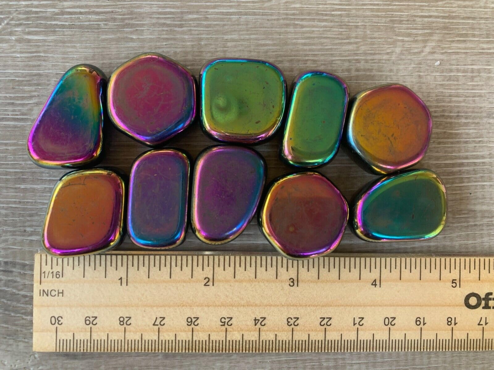 5 Pound Rainbow Fridge Magnets - Polished Magnetic Hematite, Strong and Heavy Duty for Whiteboard, Office, Classroom, Kitchen, Home, and Cabinet Accessories (Rainbow, 5 lb)