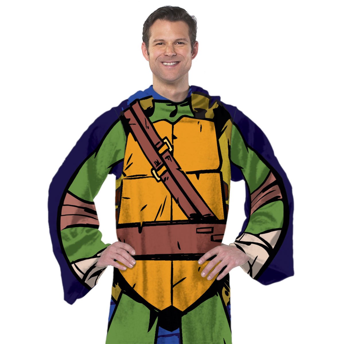 Northwest Nickelodeon's Teenage Mutant Ninja Turtles, Being Leo Adult Comfy Throw Blanket with Sleeves, 48" x 71", Multi Color