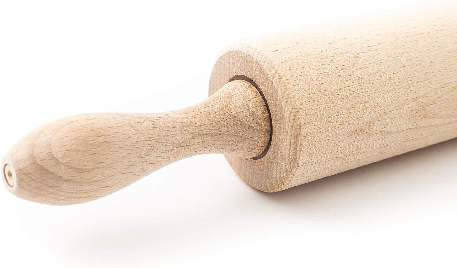Tuuli Kitchen Professional Wooden Rolling Pin - Classic Design with Revolving Center | 17.3 x 2.2 Inches