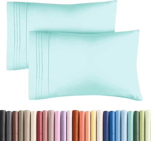 King Pillow Cases by [Brand Name] - Ultra Soft Hotel Quality Covers | Comfy, Wrinkle-Free, Spa Blue - 2 Piece Set