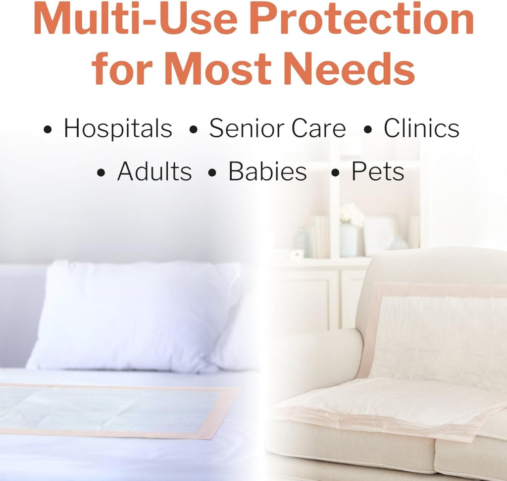 McKesson Disposable Bed Pads - Heavy Absorbency Underpads 30" x 36" | 200 Count for Adults & Babies