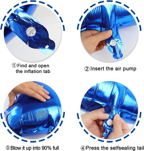Giant Navy Blue 40-Inch Number 2 Balloons - Perfect for Birthday Celebrations & Anniversaries