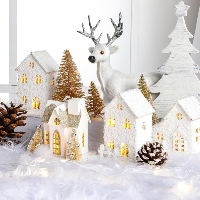 2 Pcs White Fluffy Snow Blanket 2.6 x 7.9 ft for Christmas Village Scene (Variation: White+2+2.6 x 7.9 ft)