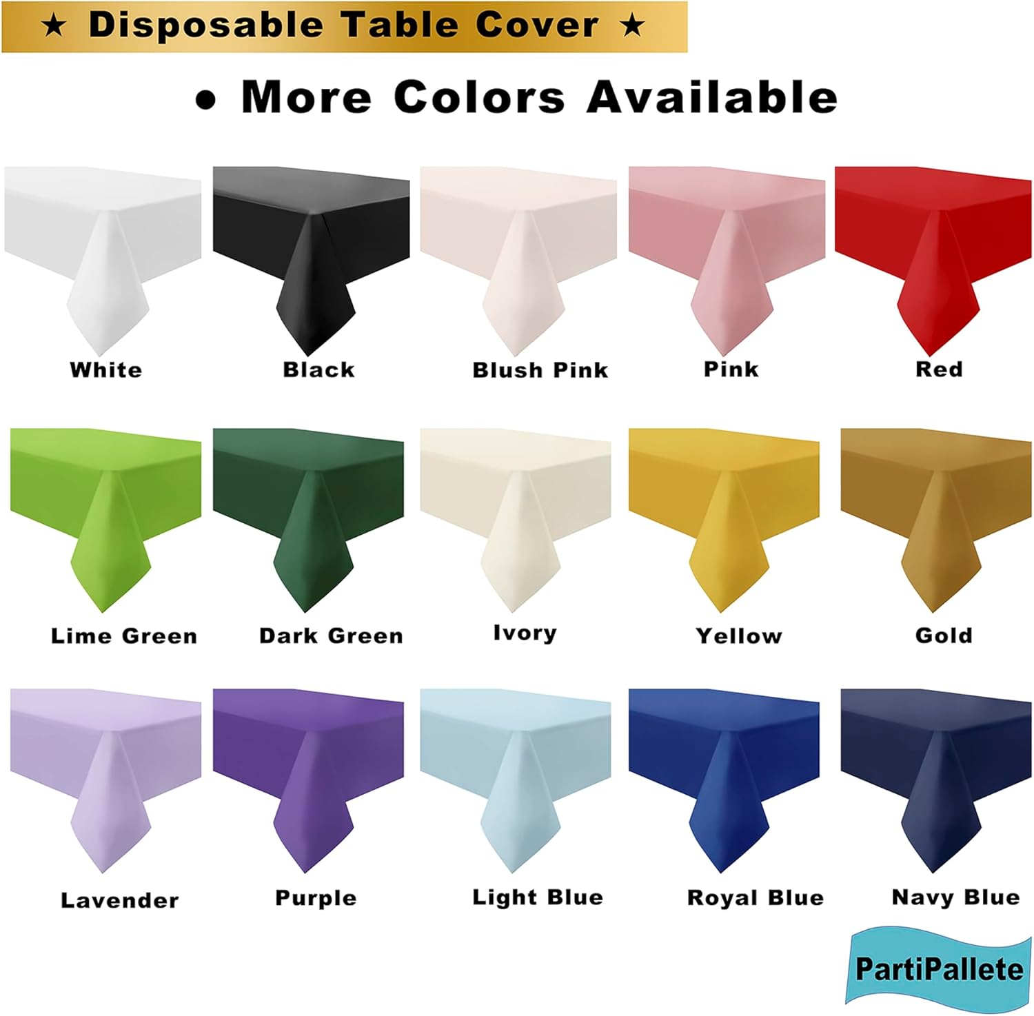 Skiennix Premium Disposable White Tablecloths - 3-Pack 54" x 108" for Parties & Events