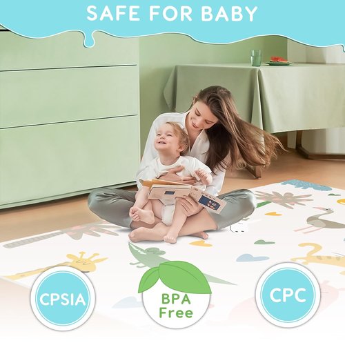 Fshibila Baby Playpen - Sturdy Indoor & Outdoor Safety Play Yard with Soft Mesh - 50" x 50" x 27" Grey
