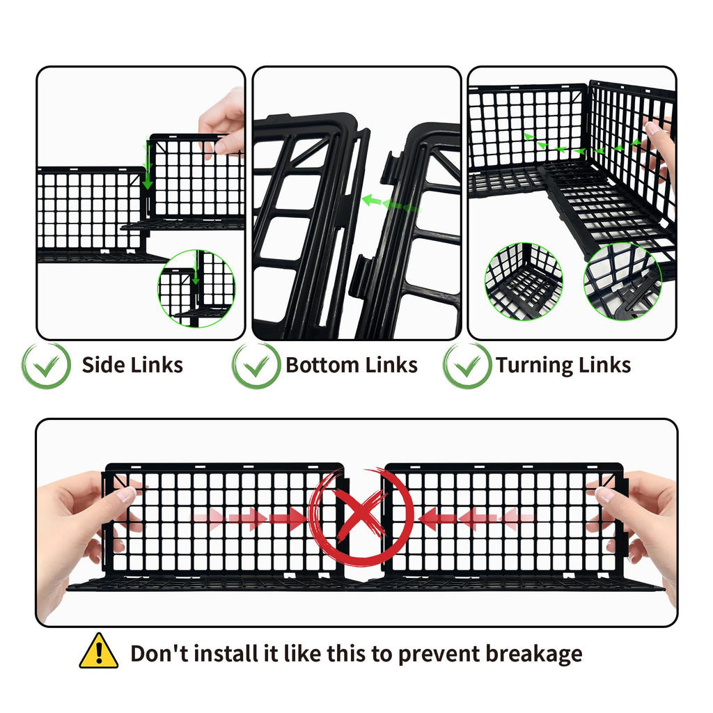 MAINTEEE 16 PCS Under Couch Blockers for Bed Couch Furniture Underneath Stop from Getting Under The Sofa (Black-16pcs)