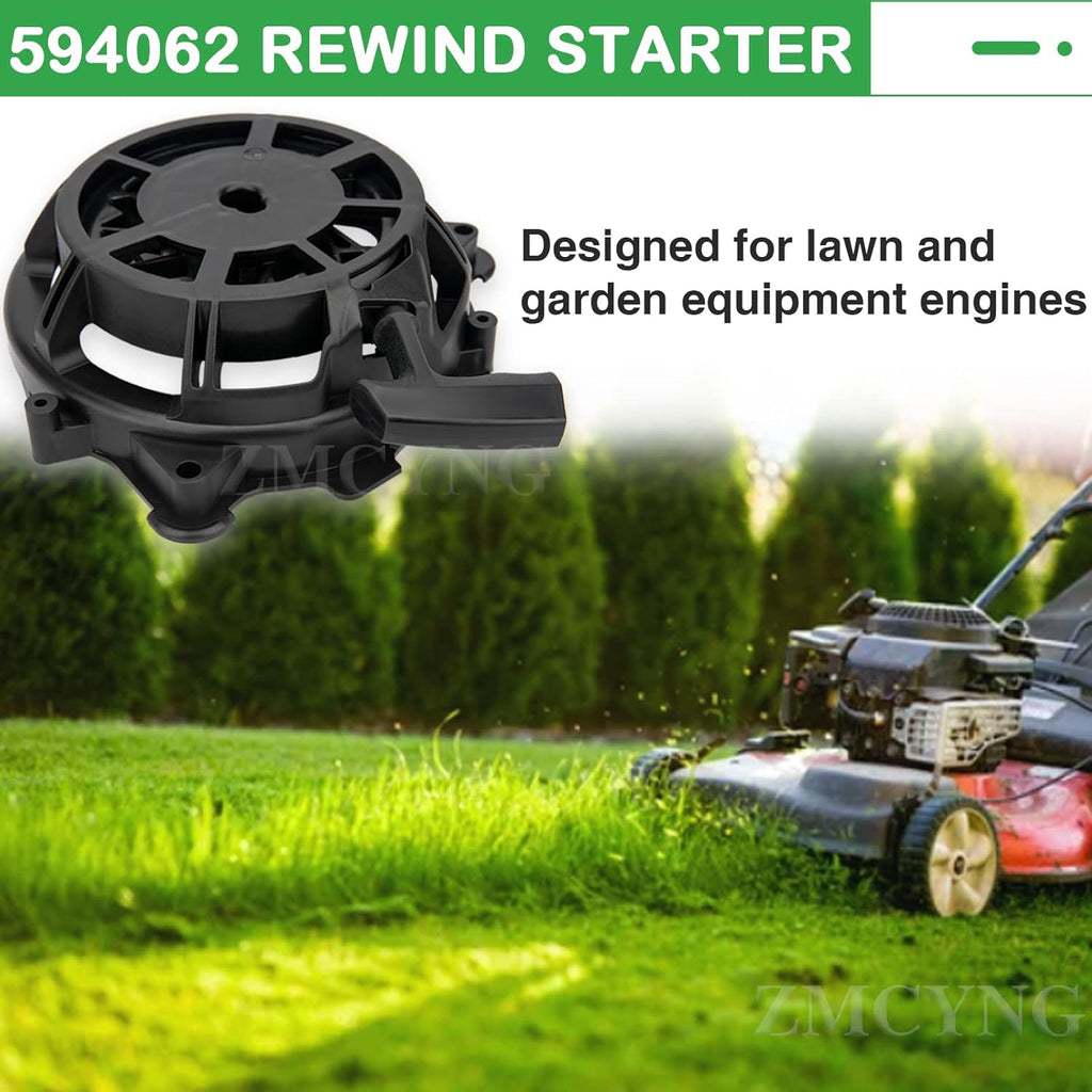 ZMCYNG Recoil Starter Pull Start Assembly - Fits 093J02, 103M02, 103M05 Lawn Mowers | Black